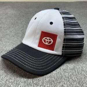 Toyota Adjustable Baseball Trucker Hat Black Red White Logo Cap Mesh